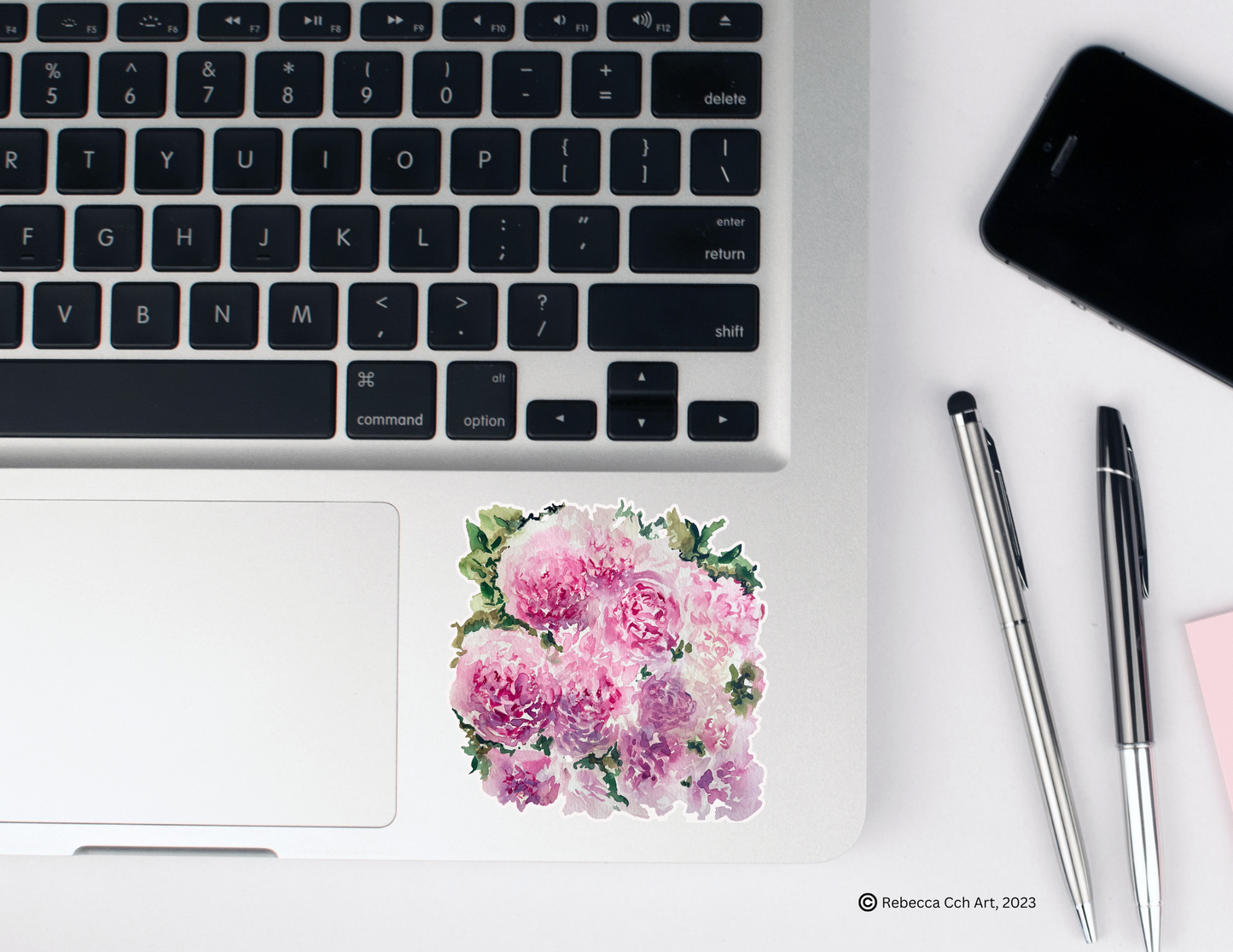 Floral stickers (Peony flower stickers)