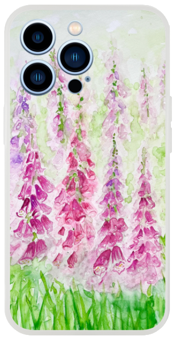 Cottage Foxgloves floral phone case design
