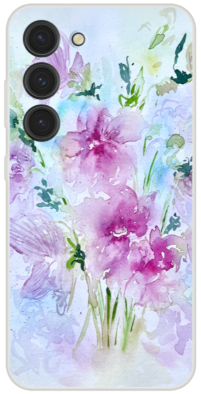 Orchid design floral phone case