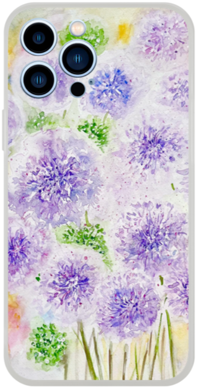 Purple Allium flowers phone case
