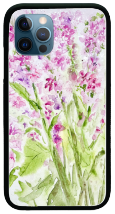 Pink Mattiola flowers phone case