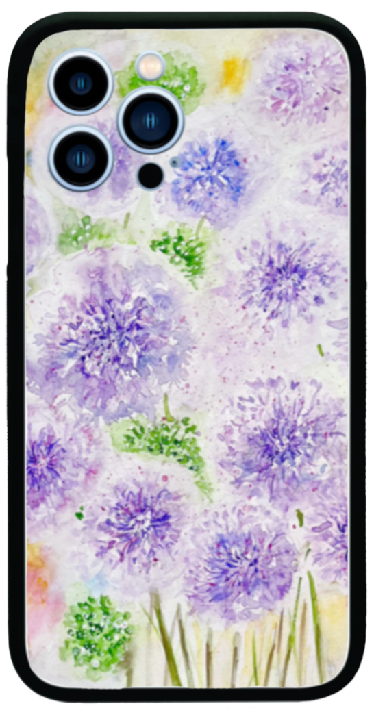 Purple Allium flowers phone case