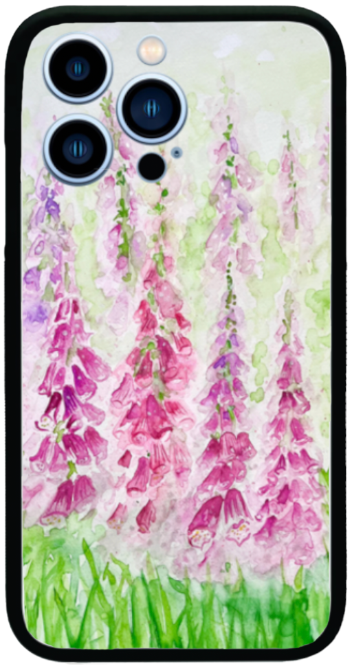 Cottage Foxgloves floral phone case design