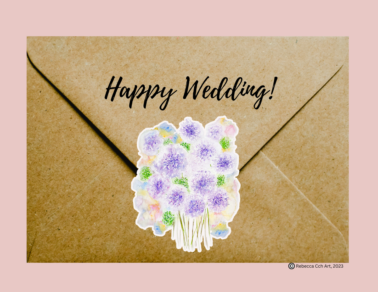 Allium flower sticker by Rebecca Cch Art