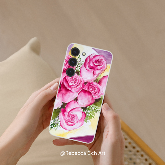 Rose design phone case