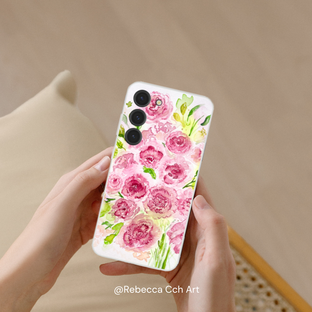 Eustoma Bouquet floral phone case design