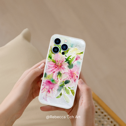 Lily floral phone case