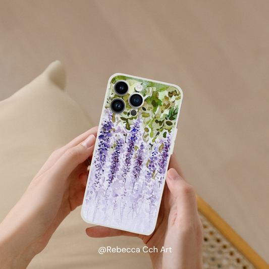 Purple Hanging Wisteria Flower phone case
