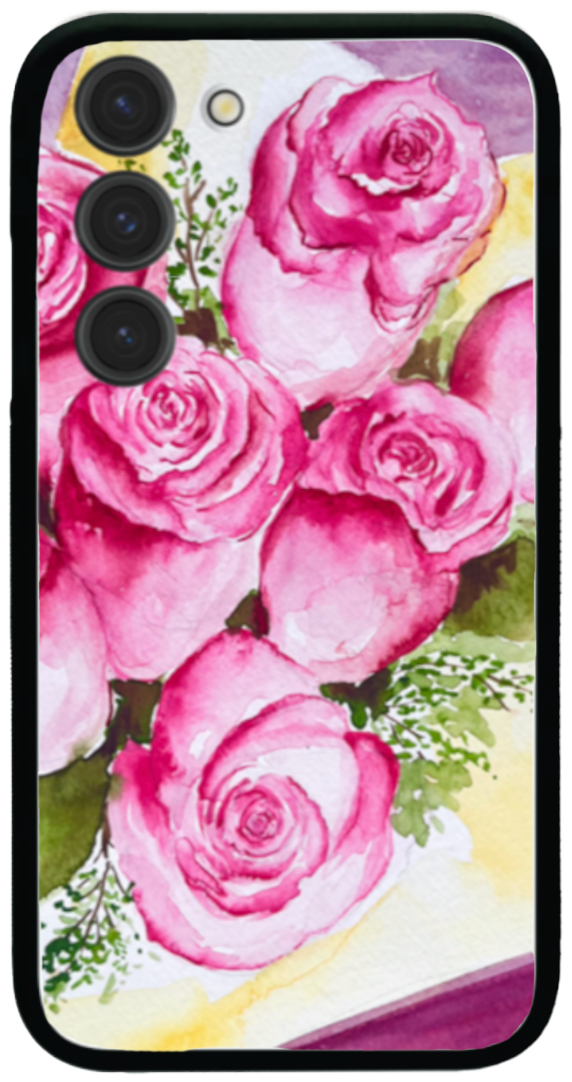 Rose design phone case