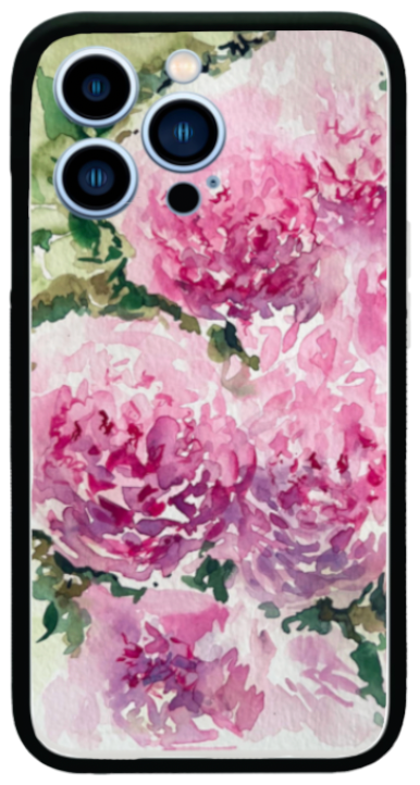 Flower design Soft Flexi Phone Case (Blushing Peonies)