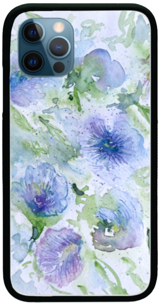 Blue Pea floral phone case